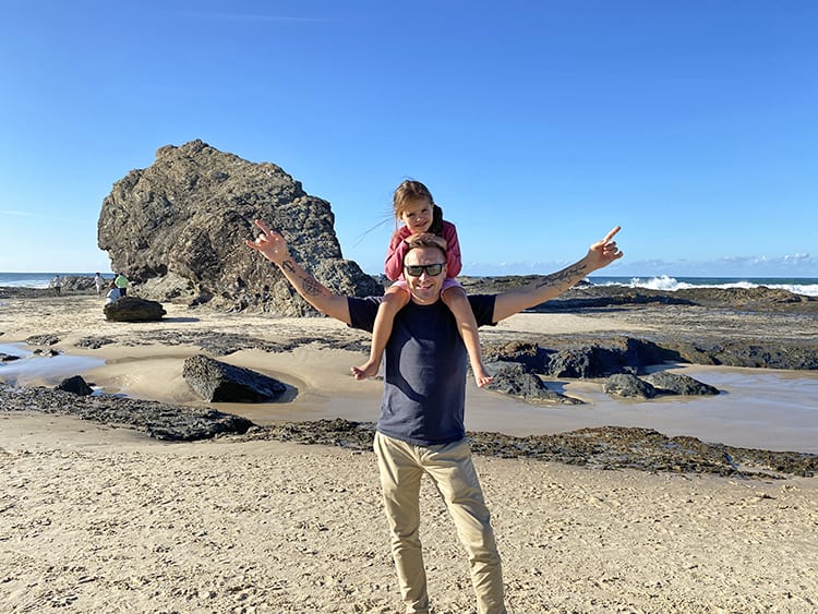 Currumbin Rock at the Currumbin Beach Gold Coast Queensland Australia