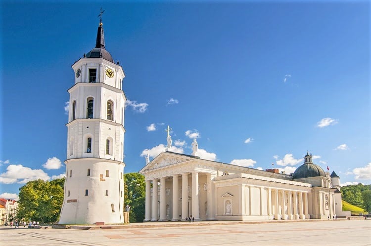 Vilnius Cathedral in Lithuania - top family attraction in the Baltics 
