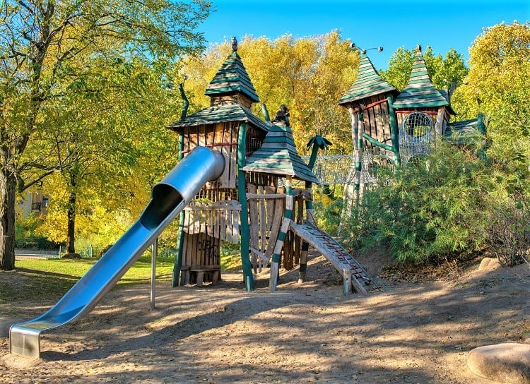 Cute Wooden Playgound in Berlin, Germany