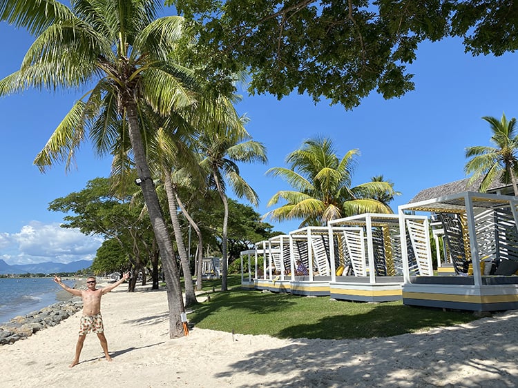 Sofitel Fiji Resort and Spa  Adults-only Waitui Beach Club and Room Review - Beach, Gazebos and Day Beds 