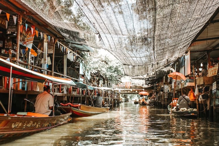 Bangkok Thailand, markets on the water