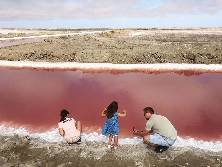 Pink Salt Lake, Walvis Bay, Namibia