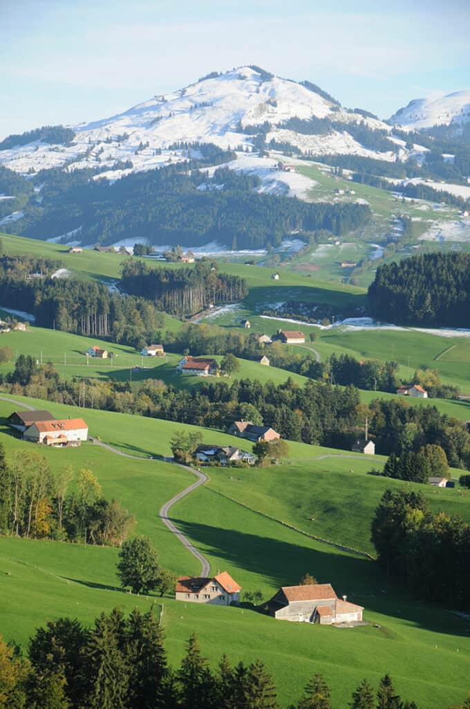 Views Over the Countryside in Stunning Appenzell in Switzerland