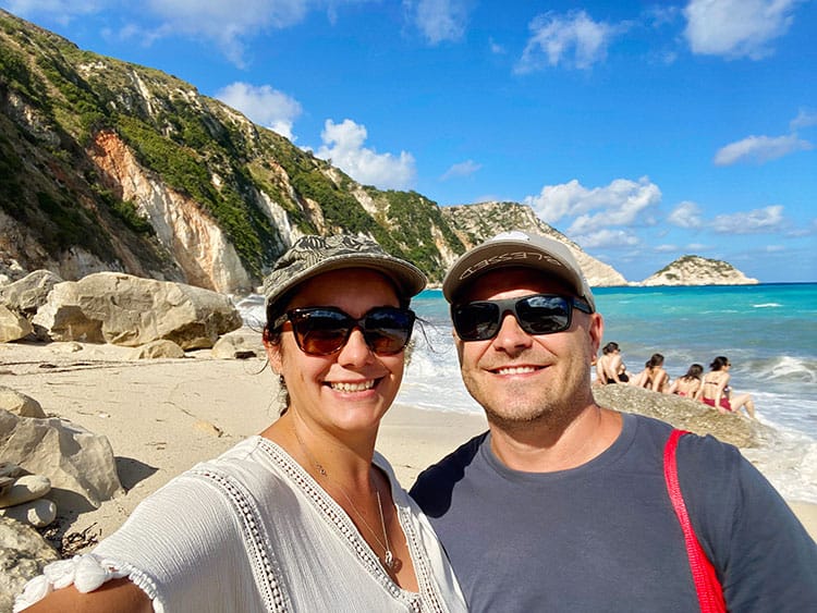 Things to do in Kefalonia, Greece, couple at the beach 