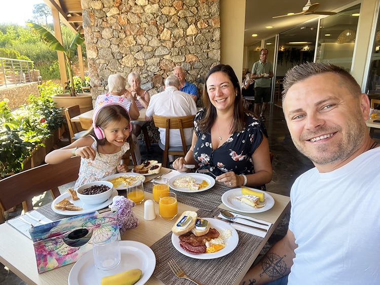 Blue Marine Resort and Spa Review - Crete Greece - Eating Breakfast