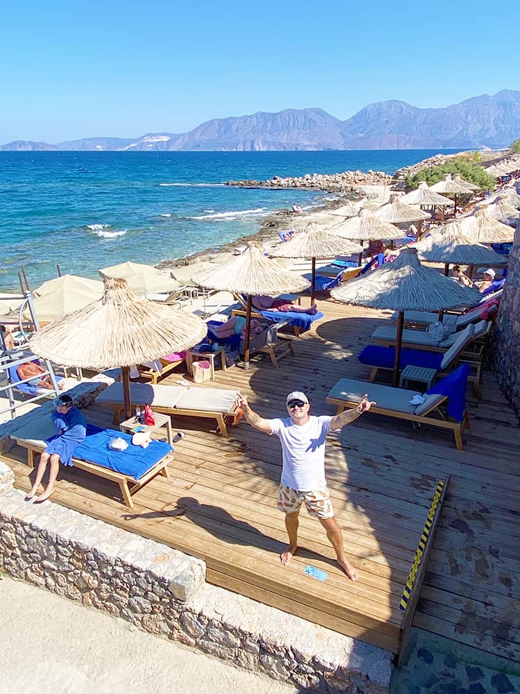 Blue Marine Resort and Spa Review - Crete Greece - Men at the beach