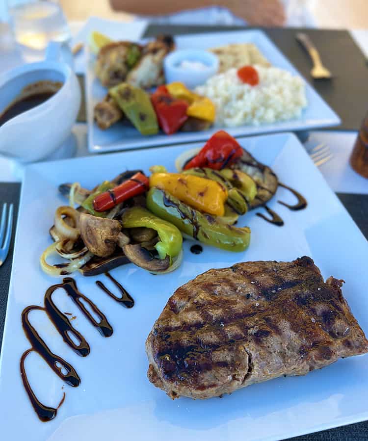 Blue Marine Resort and Spa Review - Crete Greece - Steak at the restaurant Ya Mas Traditional Grill House