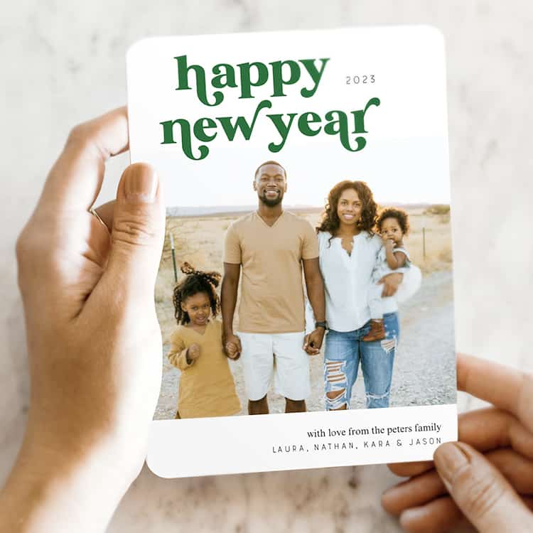 Mixbook Travel Holiday Photo Cards - Happy  New Year Cards