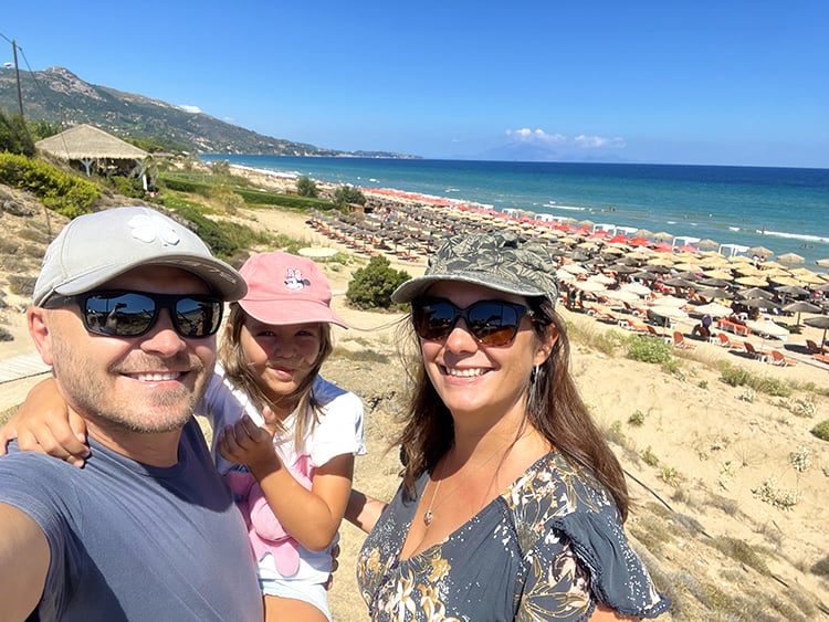 Things to do in Zakynthos - family at the beach