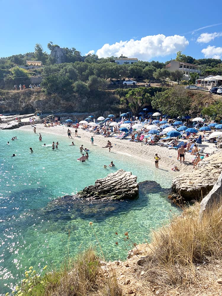 Bataria Beach, Corfu, Greece, view from the rocks