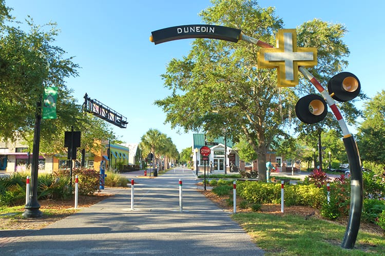 Bicycle Paths in Dunedin, Tampa Florida