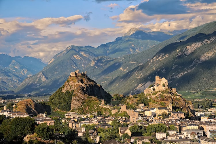 Medieval Castle Sion Switzerland