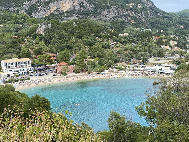 Top things to see in Corfu, Greece, Paleokastritsa Beach, Corfu, Greece, view of from above