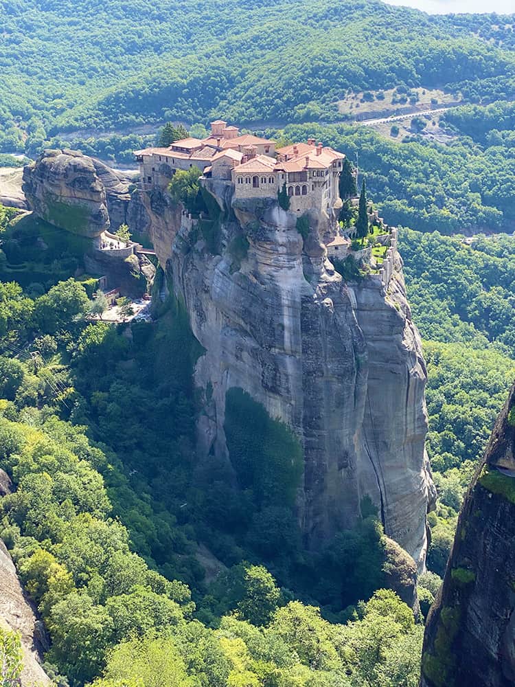 Varlaam Monastery Meteora, Greece, view of the monastery from the top