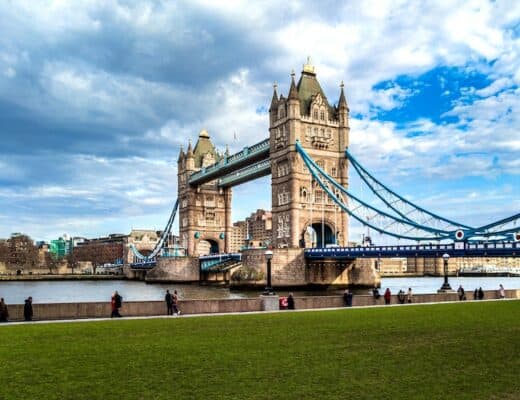 View of Tower Bridge London England