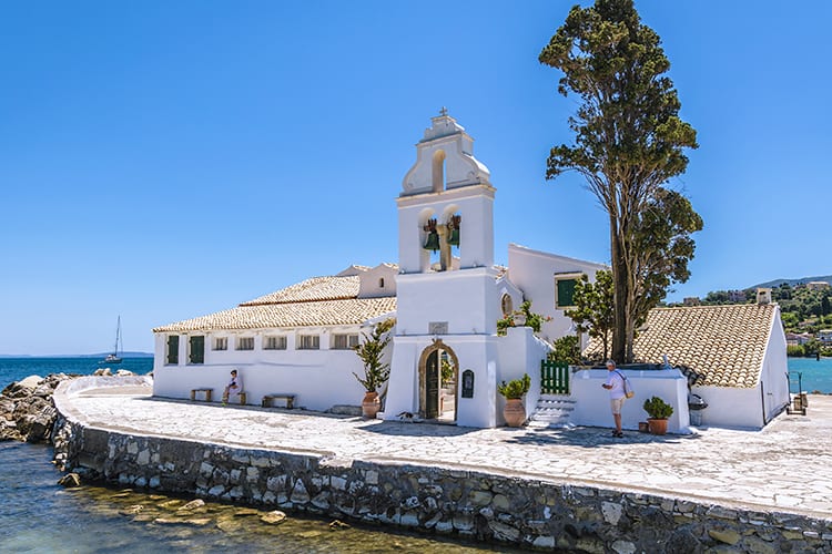 Vlacherna Monastery, Kanoni, Corfu, Greece,