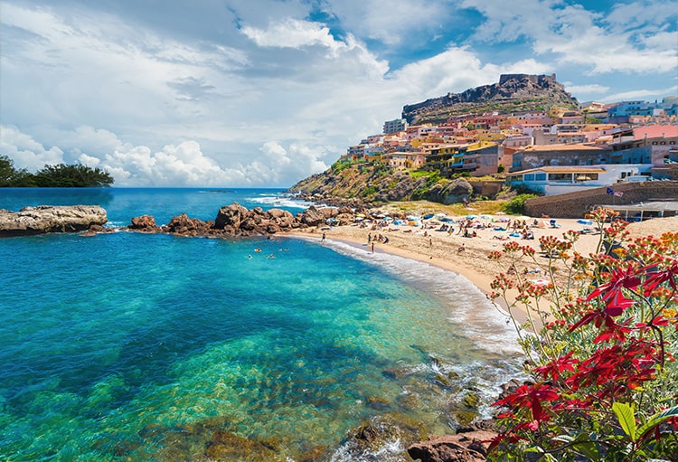 Castelsardo in Sardinia in Italy