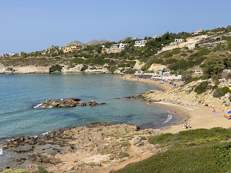 Crete Family Vacation, in Greece, Kalathas Beach near Chania, view from the top