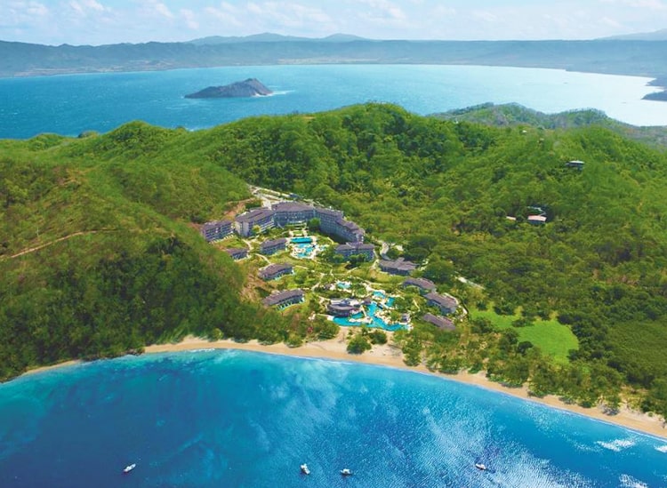 Dreams Las Mareas, aerial view of the resort on the island