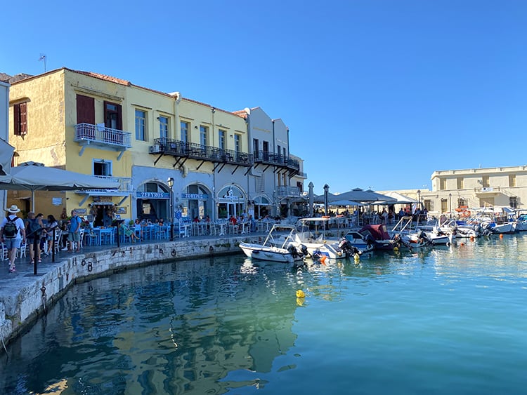 Family Vacation to Crete, Greece, Rehymnon Old Town, Venetian Harbour