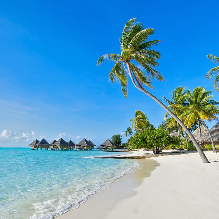 Maldives beach with a toddler