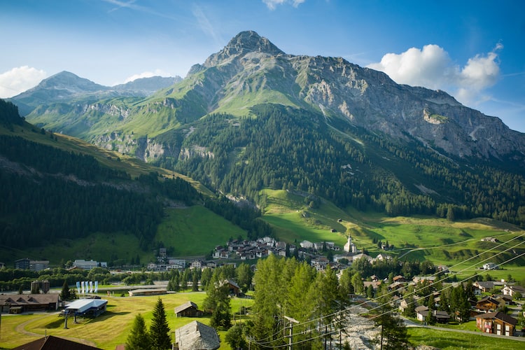 Splügen Alpen Village in Switzerland
