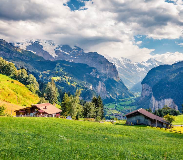 Wengen Village in Switzerland