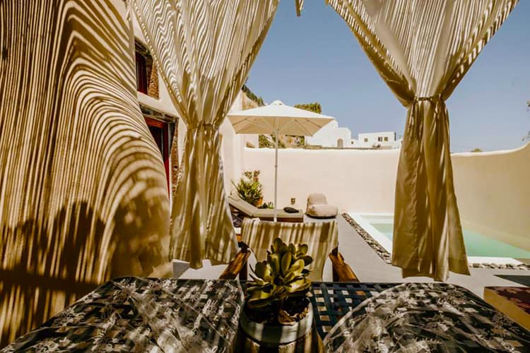 Abelis Canava Luxury Suites, best hotels in Santorini with private pools, pool areas