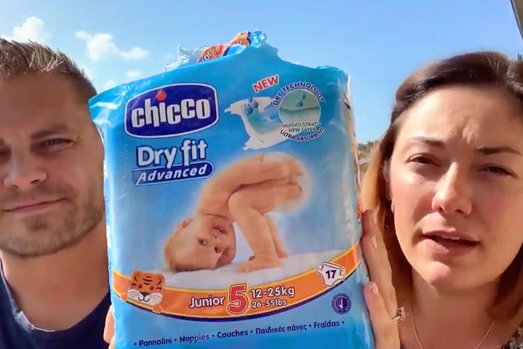 baby diaper in italy