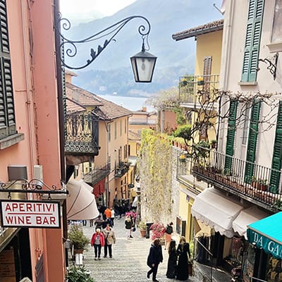 Day trip from Milan to Lake Como to see the beautiful streets in Bellagio