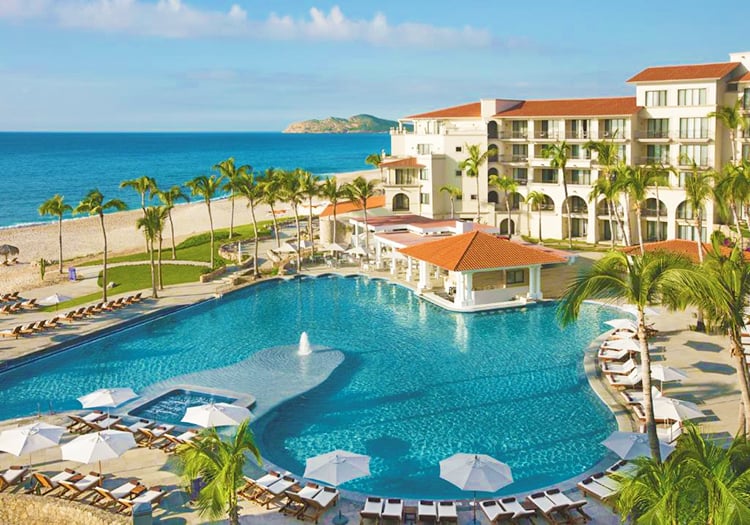 Dreams Los Cabos Suites Golf Resort & Spa - Mexico, aerial view of the resort pool