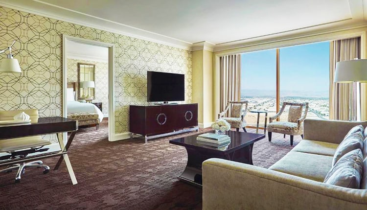 Four Seasons Hotel Las Vegas, Nevada, USA, bedroom and lounge