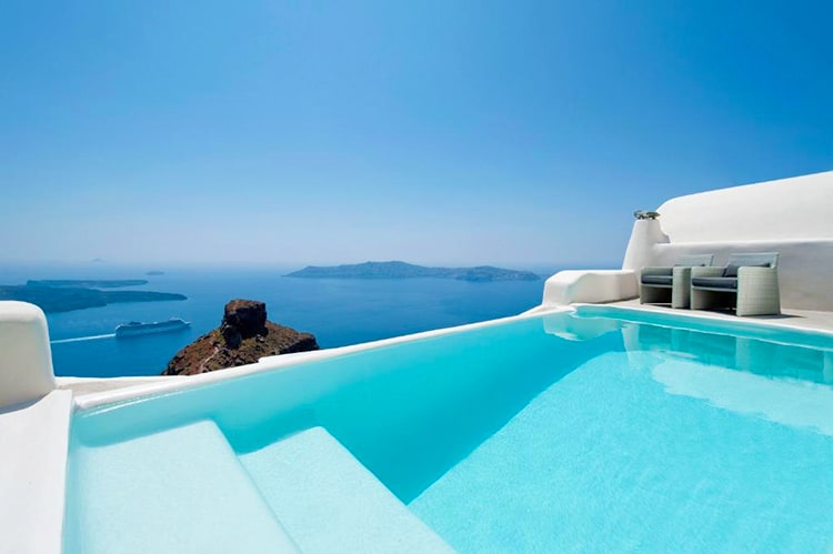 Kapari Natural Resort, best Santorini hotels with private pools, pool