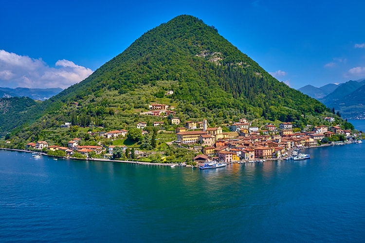 Lake Iseo one of the most beautiful place near Milan in Italy