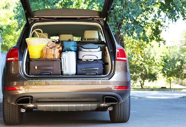 Luggage in Boot of car