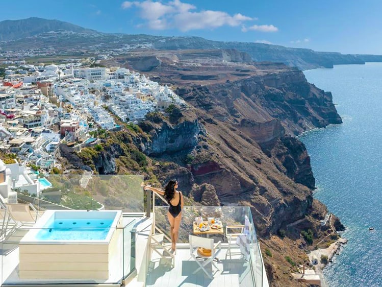 Mythical Blue Luxury Suites, best Santorini hotels with private pools, views