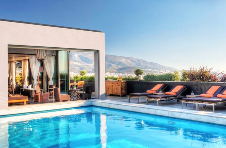 The President Hotel in Athens, Greece, rooftop pool