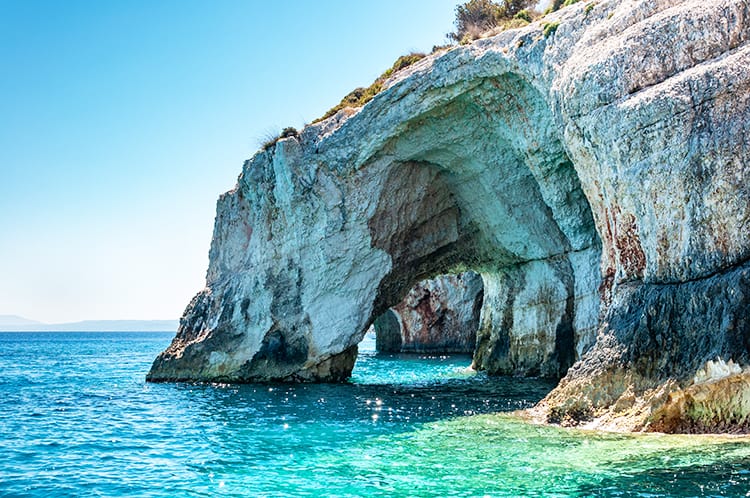 Best Boat Tours Zakynthos, blue waters of the Keri Caves, Greece