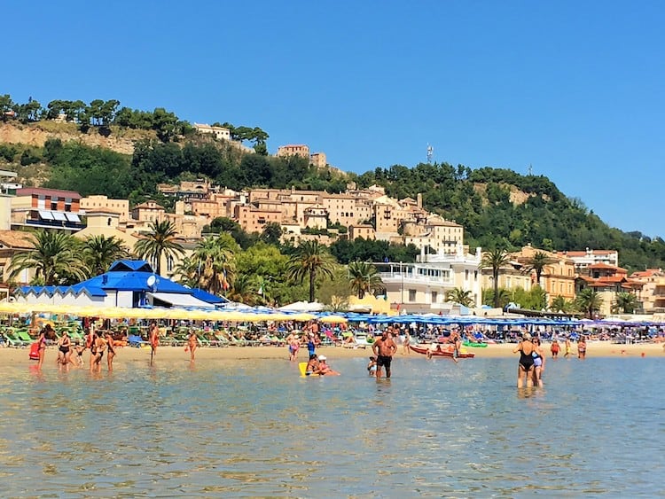 Grottammare Beach Le Marche Smudged Postcard