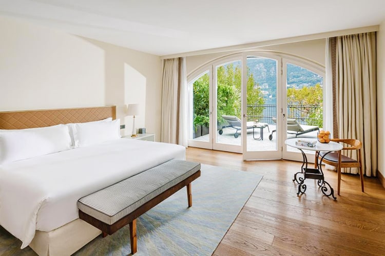 Mandarin Oriental, Lago di Como, top Lake Como luxury hotels, bedroom]
