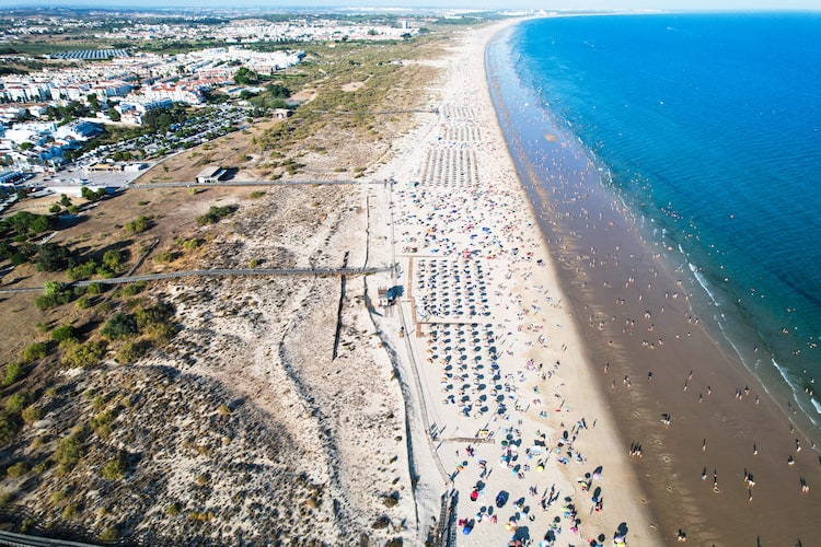 Aerial view of Manta Rota beach
