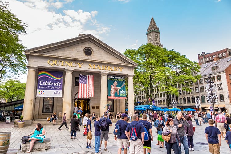 Quincy Market, Boston foodie tours, USA