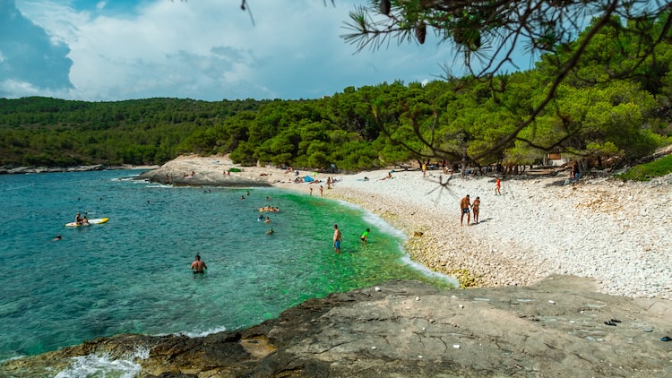 Srebrna beach on the island of Vis Croatioa