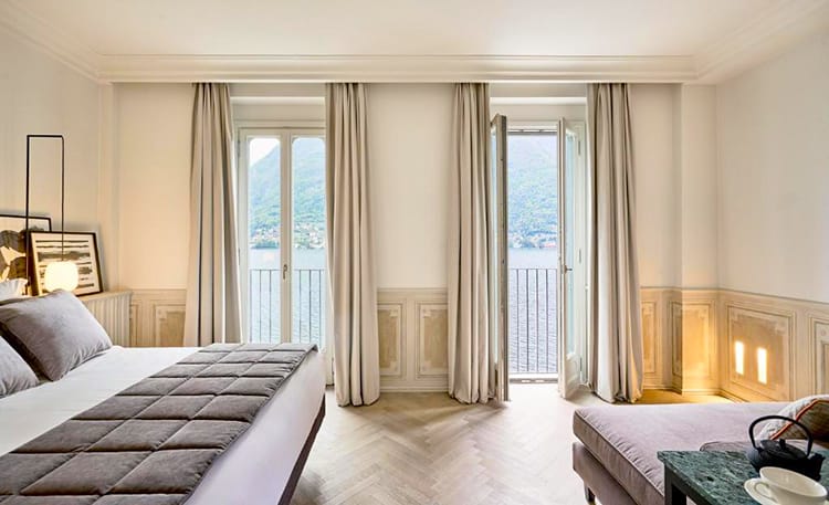 Villa Làrio Lake Como, Best Lake Como luxury hotels, bedroom