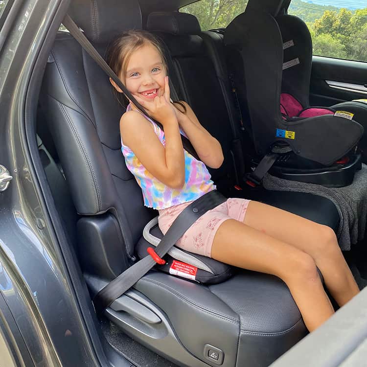 best booster seat for travel is the bubblebum booster