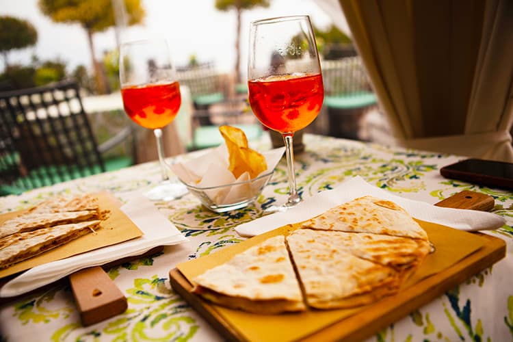 Aperitivo and flat bread in Milan food tours, Italy