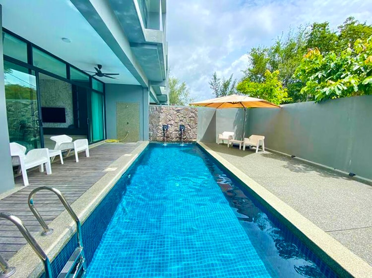 LeGrace Villa, pool area, Best hotels in Langkawi with private pools, Malaysia