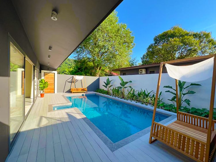 Looma Private pool villas, pool area, Best hotels in Langkawi with private pools, Malaysia