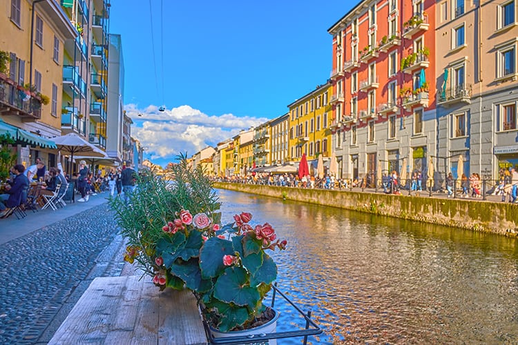 Naviglio Grand Canal in Milan, Italy, Food tours in Milan