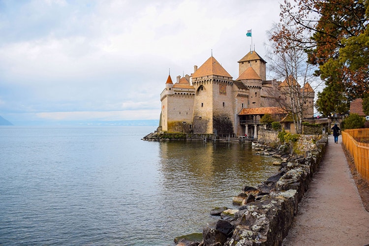 Chillon Castle in Montreux in summer by Bulgarian on the Go